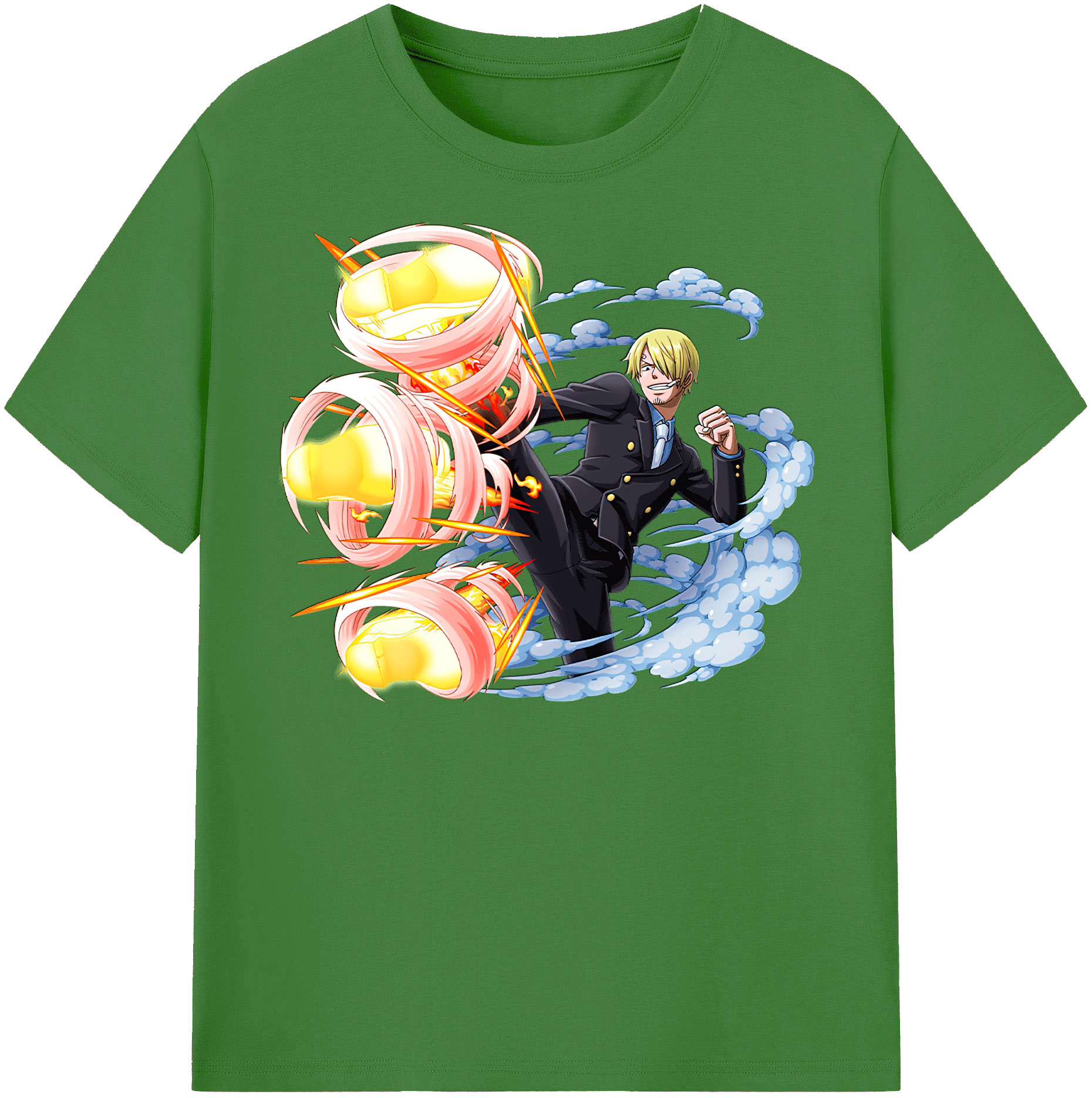 （画像用） ワンピース サンジ ONE PIECE Sanji レディースカジュアルプリントTシャツ（綿100％）